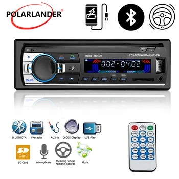1 DIN 12V FM/SD/USB/AUX Automobilio Stereo Radijo Kelis EQ MP3 Grotuvas JSD 520 Galvos Vienetas Bluetooth, MP3 Grotuvas Autoradio magnetofonas