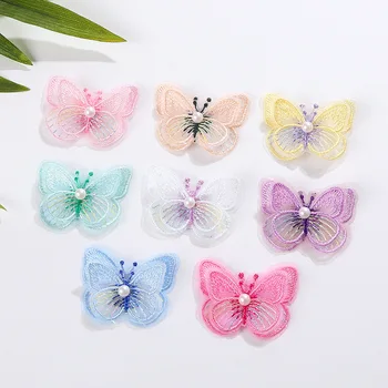 15VNT Batai ir hatsWomen tai bagsVintage išsiuvinėti butterfliesDIY accessoriesAccessoriesClothing dekoratyvinis audinys stickersButt