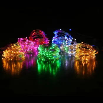 1M/2M/3M LED String Žibintai Pasakų Vario Viela, Lauko Žiburiai Kalėdų Eglutės Girliandą Naujų Metų pradžią Šalis Vestuvių Dekoravimas