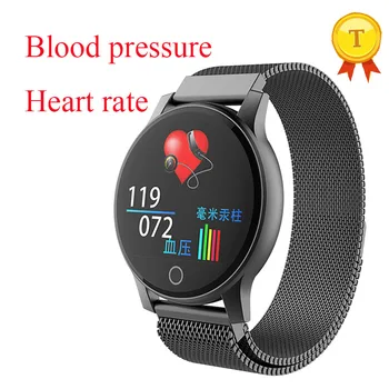 2019 Naujas smart apyrankę smart juosta kraujo spaudimas, širdies ritmo monitoringo didelis ekranas fitness tracker pranešimą priminimas smart grupė