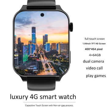 2022 naują atvykimo didelis ekranas 2inch visiškai jutiklinį ekraną, 4g lte luxury smart watch vyrai, žaisti žaidimus play store atsisiųsti programėlių gps wifi