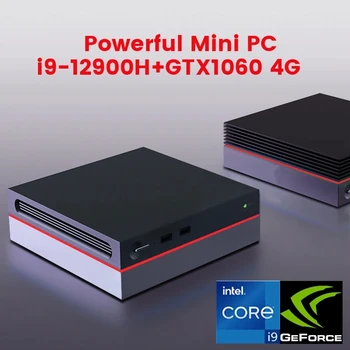 2023 Mini Žaidimų PC I9 12900H I7 12700H NVIDIA GTX1060 4G 2*DDR4 NVMe Žaidėjus Mini Kompiuterį 