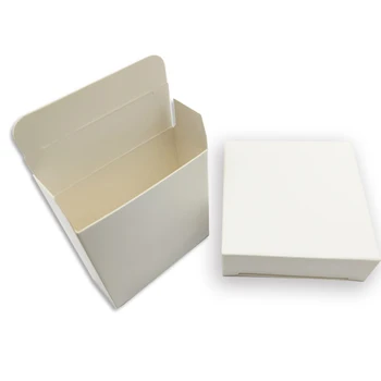 30Pcs/daug Balto Popieriaus Kartono Dėžutė, Veido kaukė Kosmetikos Pakuotės, Dėžutės Atvirukų Saugojimo Dovanų Dėžutės