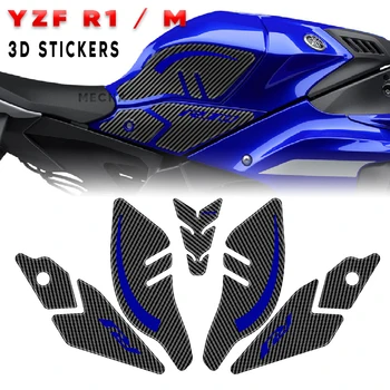 3D Motociklo Epoksidinės Dervos Lipdukas Pusėje Tank Pad Anti Nulio Decal neslidus TankPad Už Yamaha YZF R1 R1M YZFR1 M 2020 2022