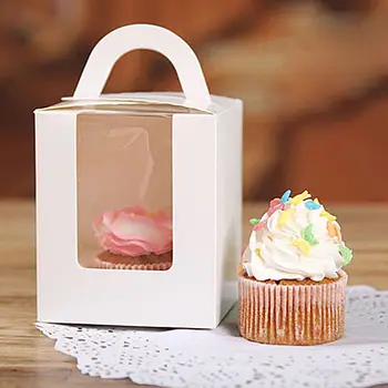 5vnt Cupcake Pakuotės Dėžutė Skaidri Lango Nešiojamų Cake Box Event Vestuves Desertas Kiaušinio Trynys Crisp Sausainių Kepimo Maišelis