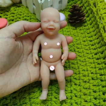 6 colių 15cm Uždarytas Akių Mini Silikono Lėlės Reborn Miego Twin Vyriškos ir Moteriškos lyties Kūdikių Lėlės