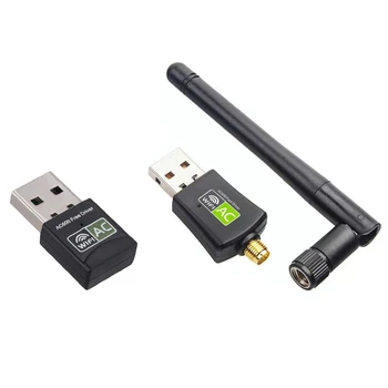 600Mbps 2.4 GHz/5 ghz Dual Band USB Wifi Adapteris Bevielio Tinklo Kortelę su Antena Belaidis USB Wi-fi Adapteris wifi Dongle