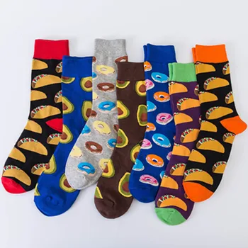 7 porų kojinių dydį, spalvą ir spalvinga atsitiktinis vidutinės ir aukštos medvilnės kojinės gurmanų serijos madinga kojinės kojinės didmeninės