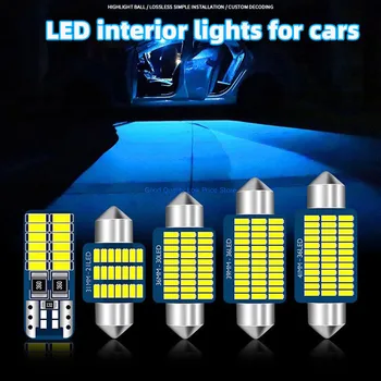 8pcs LED Automobilio Salono Skaitymo Šviesos Licenciją Plokštelės Lemputės Veidrodis Makiažas Kamieno Žibintus, Kia Niro 2017 2018 2019 2020 Priedai