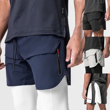 Amerikos mokymo šortai vyriški vasaros naują greito džiovinimo elastinga lauko fitneso kelnės, bet kelio bėgimo sporto penkių taškų kelnės