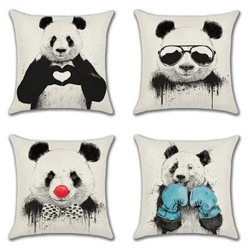 Animacinių filmų Panda Dekoratyviniai pagalvių Užvalkalai Mielas Panda Pagalvės Atveju Kambarį Berniukas, Mergaitė Vaikas Dovana Kambario Estetika Dovana Vaikui