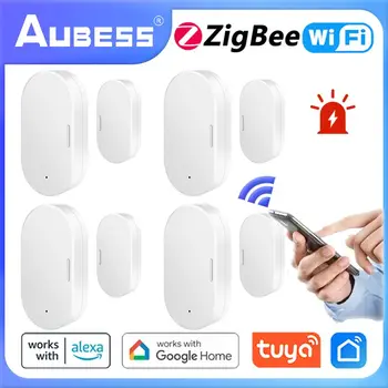 Aubess Tuya Smart WiFi/Zigbee Durų Jutiklis 