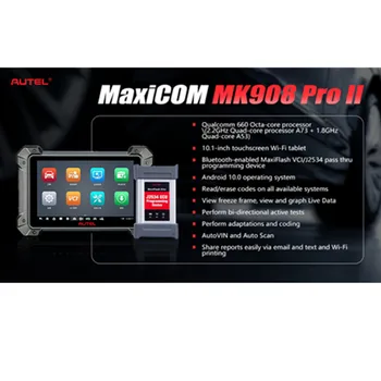 Autel MaxiCOM MK908 PRO II Automobilių Diagnostikos Tabletės Parama VIN Nuskaitymas ir Pre&Post Scan