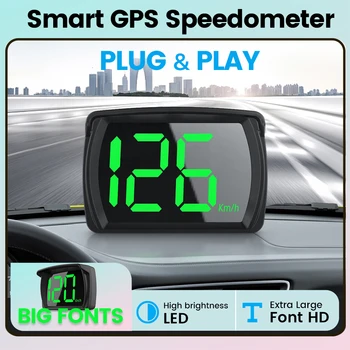 Automobilių Elektronikos Priedai Smart GPS Spidometras KMH MPH HUD Skaitmeninis Galva LED Ekranas Didelis Didelis Šriftas Greičio Visiems Automobiliams