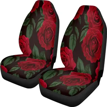 Automobilių Sėdynių užvalkalai, Moterims, Raudonos Rožės Gražios Gėlės Vientisas Modelis Universalus Automobilių Sėdynių užvalkalai Tinka Daugumai Automobilių