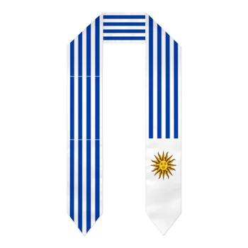 Baigimo Varčios Urugvajus Vėliavos skara skara Pavogė Sapphire Blue Star Juostele Bakalauro Suknelė Aksesuaras Juostelės 180*14cm