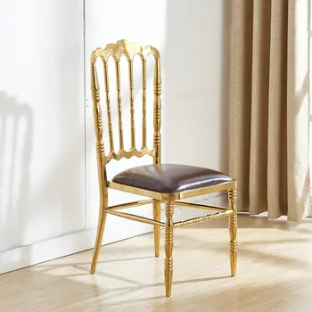Bambuko Kėdė Valgomojo Kėdė Titano Pirmininkauti Europos Valgomojo Kėdė PU Odos Auksas, Sidabras Valgomojo Kėdės su Atlošais Makiažo Kėdė 8