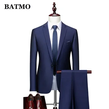 BATMO 2020 naują atvykimo aukštos kokybės pledas atsitiktinis tinka vyrams,vyriškos vestuvinės suknelės,švarkai+kelnes,plius dydis S-5XL 1698