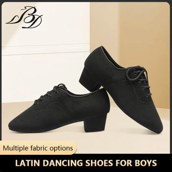 BD šokių bateliai berniukams lotynų šokių batelius Patalpų šokių bateliai Rumba, Chacha, Sambos šokių bateliai vaikams, šokių bateliai 802
