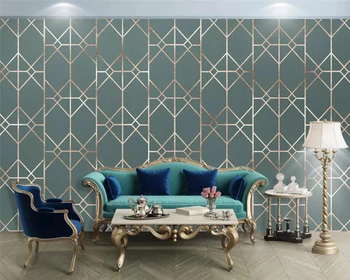 beibehang Pritaikyti eco wallpaper Šiaurės minimalistinio asmenybės abstrakčių geometrinių aukso TV fono sienos dokumentų namų dekoro