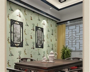 beibehang tapetų sienos, 3 d Kinijos klasikinės grožio lady pav kambarį hotel restaurant lauke sienų tapetai behang