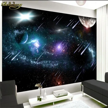 beibehang Užsakymą Foto Tapetai, Freskos Siena Lipdukas Meteoras Space Star Žemės Ploto Išorinės Galaxy Norintys TV Fono Sienos