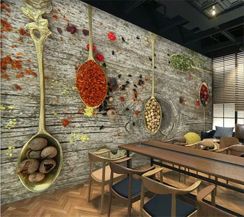 beibehang Užsakymą tapetai 3d maitinimo restoranas kambarį fono sienos derliaus medienos faneros medžiaga Daquan 3d tapetai