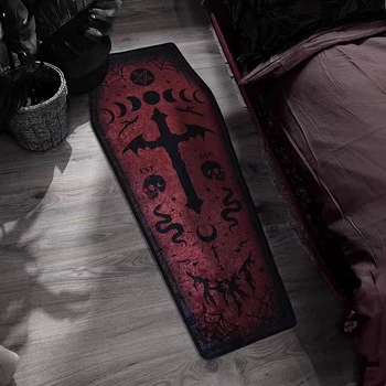 Bloody Mary kilimų tamsiai Gotikos karstą grindų kilimėlis penkių žvaigždučių vampyras ragana stiliaus apdaila durų kilimėlis įėjimo miegamojo puošmena