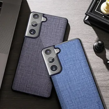 Case For Samsung Galaxy S20 S21 FE Plus Ultra 5G Premium Audinio Tekstūra Unti-Scratch Dangtelis, Skirtas 