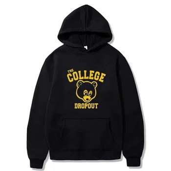 College Dropout Vyrų, Moterų hoodie Negabaritinių streetwear Unisex Baigimo Padengia Grafika su spausdinimo Hoodie Palaidinukė