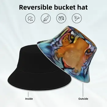 Dažytos Tigras Bucket Hat Gyvūnų Print Custom Lauko Žvejys Skrybėlės dvipusis Dėvėti Klasikiniai Atspindinčios Saulės Skrybėlę
