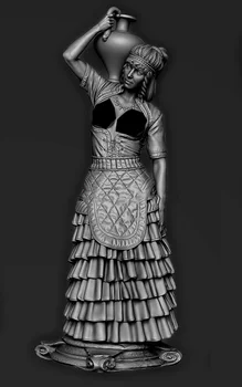 Derva Pav 1/32 moteris senovės kariai stovi Modelis Unassambled Unpainted Pav Kūrimo Rinkinį