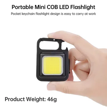 Didmeninė Mini LED Keychain Žibintuvėlis 3 Rūšių Šviesos Režimai Šviesus USB Įkrovimo Mažas Žibintuvėlis Lauko Darbai Šviesos