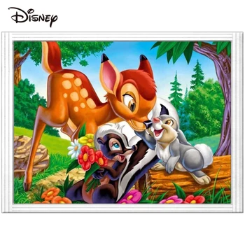 Disney Kryželiu Bambi Balta Drobė Rankdarbiams Meno Siuvinėjimo Voverė Gyvūnų Nauja Siunta Animacinių Filmų Prekių Rinkinių, Namų Dekoro