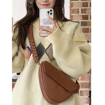 Dizaineris žiemos lady krepšys mados mažas kvadratas maišelį vientisos spalvos retro mobiliojo telefono maišelį lady maišelį pečių maišą Rankinės