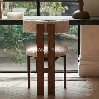 Dizaino Kūrybos Valgomojo Kėdės Šiuolaikinių Medinių Miegamojo Minimalistinio Valgomojo Kėdės Atlošas Balkonas Sillas Comedor Baldai WZ50DC
