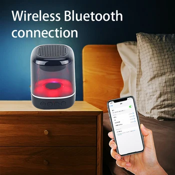 E3052 Belaidis Nešiojamas Mini Bluetooth Garsiakalbiai Mobilųjį Telefoną Įdėkite TF Kortelę Šviesos Naktiniai staleliai, Lempa Žaidimo Muzikos Namuose Player