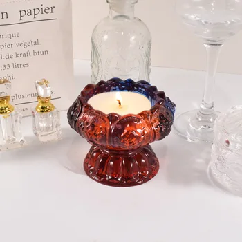 Epoksidinės Dervos Pelėsių trimatis Aromaterapija Žvakės Stiklo Lempos Laikiklis Lotus Žvakidė Silikono Formos Kūrybos Apdaila
