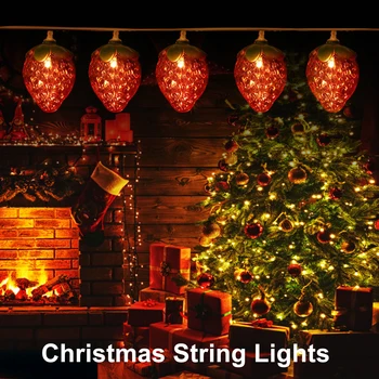 Festivalis String Šviesos Šventė Kalėdų Dekoratyvinis String Lempos Šviesos Kalėdų Eglutė Pakabukas Lango Užuolaidėlė Šviesos Šventės Dekoras