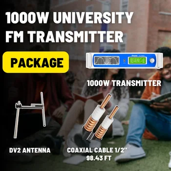 Fmuser transliacijos fm stereo siųstuvas 1000w fm siųstuvas universiteto radijo stotis su antenos komplektas