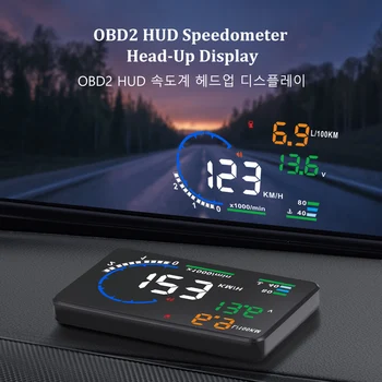 Head Up Display A8 HUD OBD2 Skaitmeninis Spidometras priekinio Stiklo Greičio Projektorius RPM Signalo Išvalyti Gedimų Kodus Hyundai 