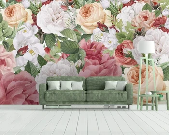Individualizuotos fono paveikslėlį paprasta rankomis tapybos, akvarelės rose mados sofa-lova, TV foną, sienos kambarį miegamasis 3d tapetai