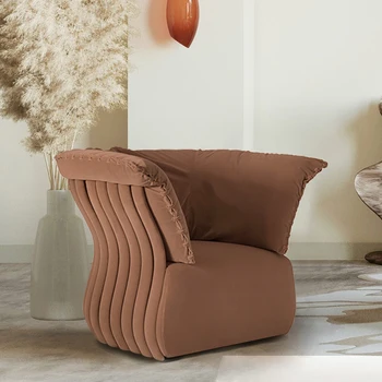 Italijos prabangių high-end laisvalaikio kėdė, post-modernus gyvenamasis kambarys, namų apyvokos nerūdijančio plieno apdaila ir sofa-lova, kėdės