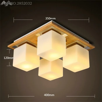 JW_New Stilius!Medinių Šiaurės Stiliaus Modernus Medienos Lubų Šviesos Medienos LED Žibintai Kambarį Miegamojo Lempa Blizgikliai De Salė Plafon Lempos