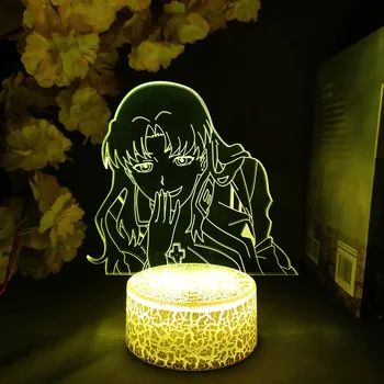 Katsuragi Misato Klasikinis Manga EVA Statulėlės Naktį Šviesos diodų (LED Spalva Keičiasi Dekoratyvinis Anime Lempos Kietas Gimtadienio Dovana Otaku