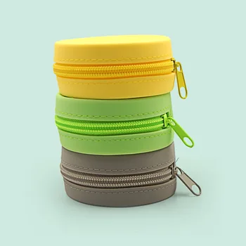 Kawaii Japonų minimalistinės silikono pakeisti maišelį apvalaus didelio grožio keychain monetų krepšys vaikų mini piniginės