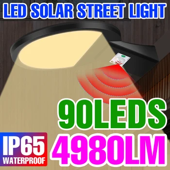 LED Gatvės apšvietimo Lauko Sodo Sienos Lempos Saulės Šviesos IP65 Vandeniui Led Prožektoriai Kiemuose Judesio Jutikliai, Šviesos Atšvaitas