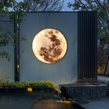 LED Mėnulis Kiemo Sienos Lempos Laiptų Veranda, Lauko apšvietimas, vonios kambarys Vila Terasa IP65 Vandeniui Parkas, Sodas kraštovaizdžio apšvietimas