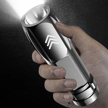 LED Žibintuvėlis USB Įkrovimo Kempingas Fotoblykstės 3 Rūšių Stiprios Šviesos Vandeniui Lengvas, Lauko Apšvietimas, Pėsčiųjų, Kempingas