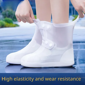 Lietingą orą, nepralaidus vandeniui anti-slydimui, dilimui vyrų ir moterų batų apima Silikono vaikų rainproof batų apima